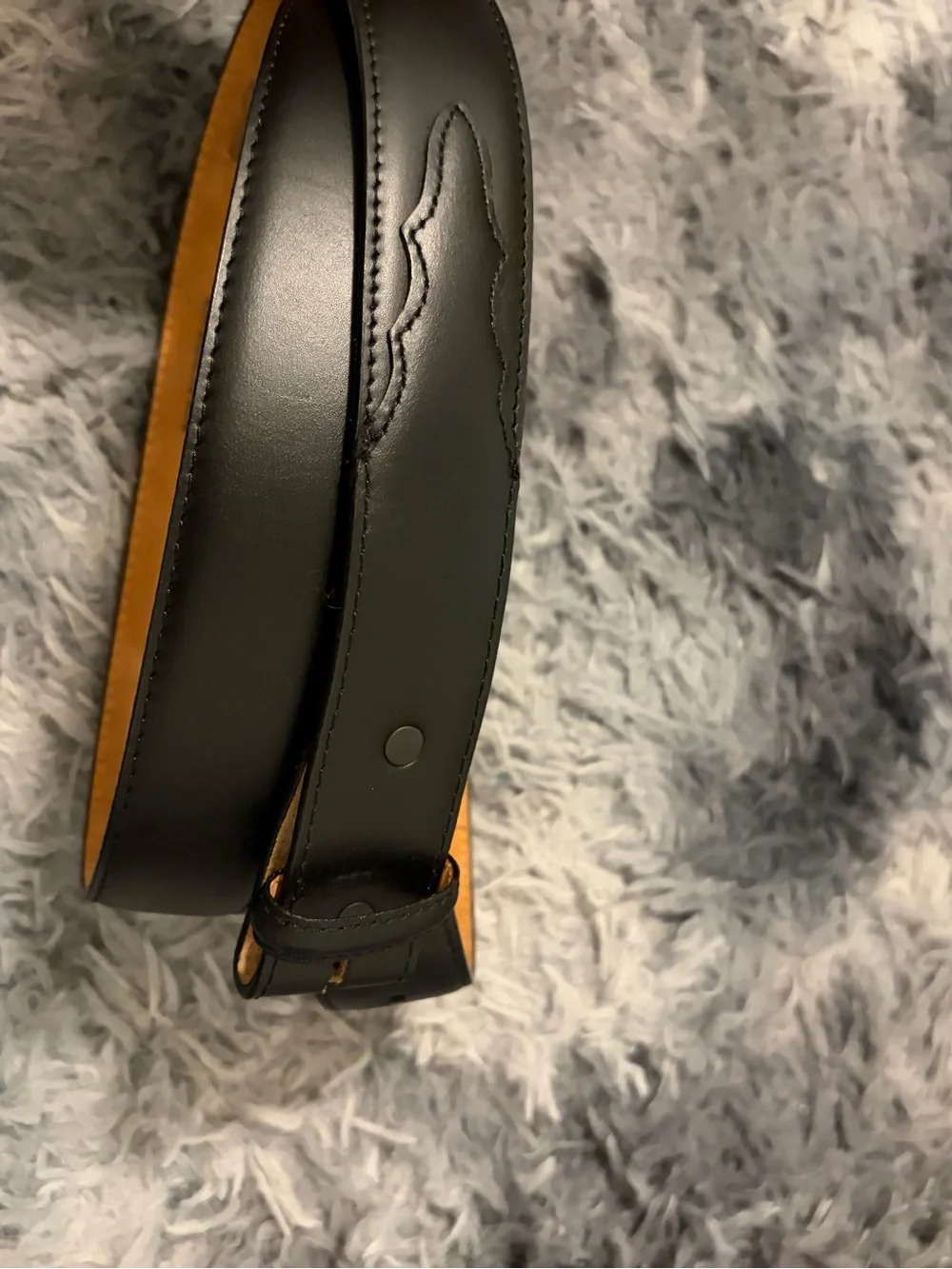 Tony Lama 0203L  Leather Western Belt Strap Only Sz 44 USA Replacement No Buckle